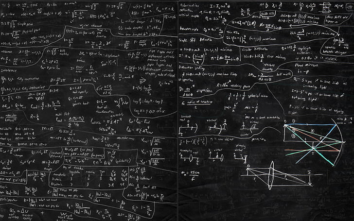 matematika, formula, sains, papan tulis, Wallpaper HD