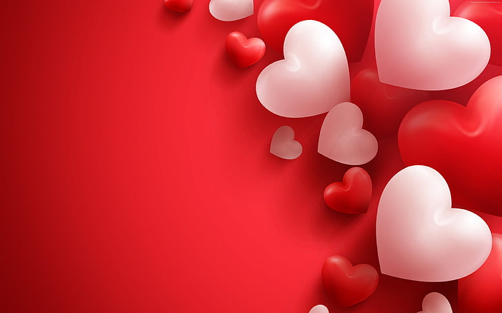 4k, hati, Hari Kasih Sayang, gambar cinta, Wallpaper HD