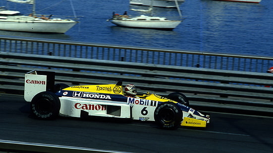 Williams F1, autos de carrera, Fórmula 1, Honda, Canon, Mónaco, Grand Prix, Motorsport, Fondo de pantalla HD HD wallpaper