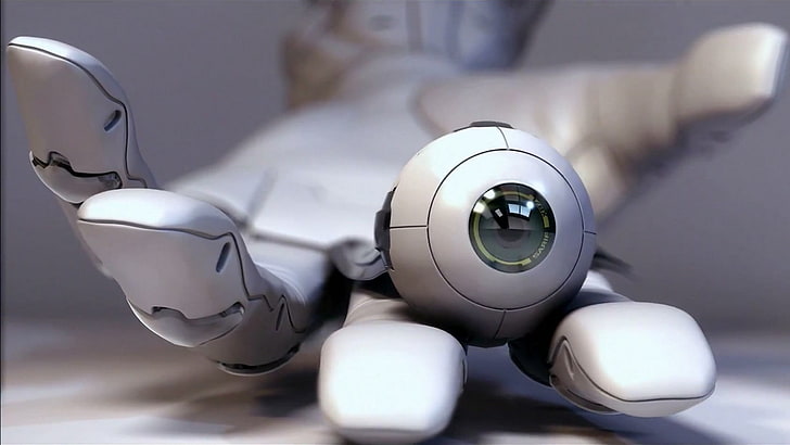 mano bianca del robot, robot, tecnologia, Hi-Tech, mani, arte digitale, occhi, primo piano, dita, Deus Ex: Human Revolution, Sarif Industries, Sfondo HD