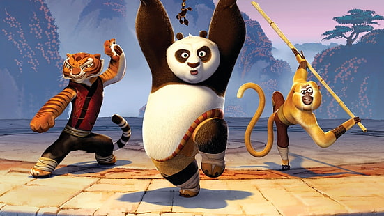 Wallpaper digital Kung Fu Panda, film, Kung Fu Panda, film animasi, Wallpaper HD HD wallpaper