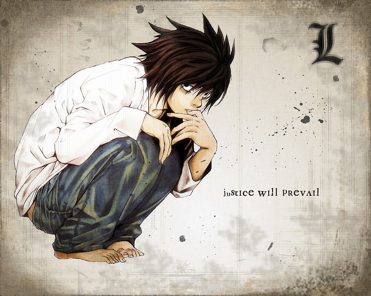Anime, Death Note, Boy, L (Death Note), Wallpaper HD