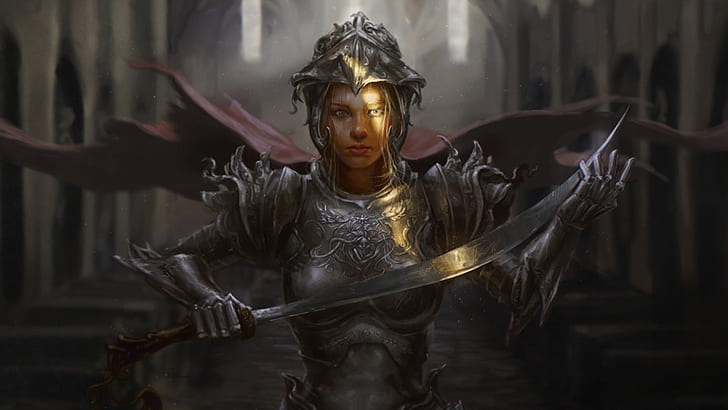 Women Warrior HD, fantasy, women, warrior, HD wallpaper
