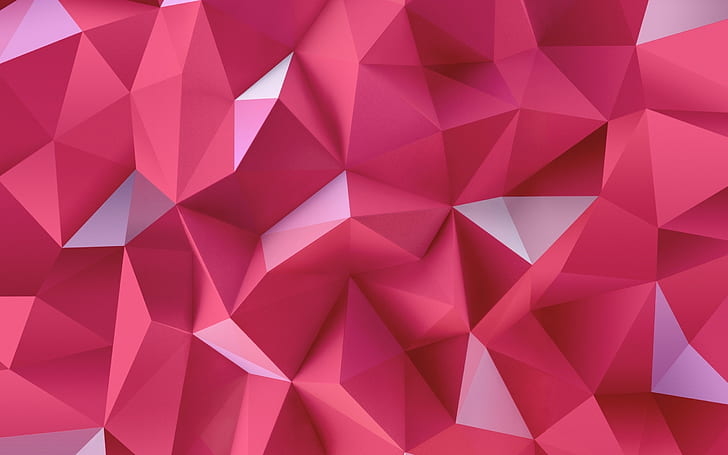 ピンクの三角形、三角形、 HDデスクトップの壁紙