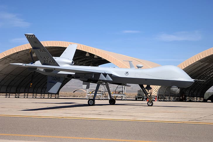 the airfield, UNITED STATES AIR FORCE, UAV, Reaper, Air Force Base, Creech, MQ-9, HD wallpaper