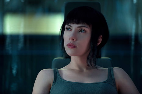 Scarlett Johansson, 4K, 유령 속의 껍질, HD 배경 화면 HD wallpaper