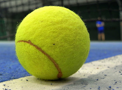 мяч, корт, ракетка, теннис, HD обои HD wallpaper