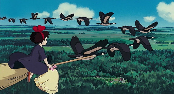 Kikis Delivery Service, Studio Ghibli, HD tapet HD wallpaper