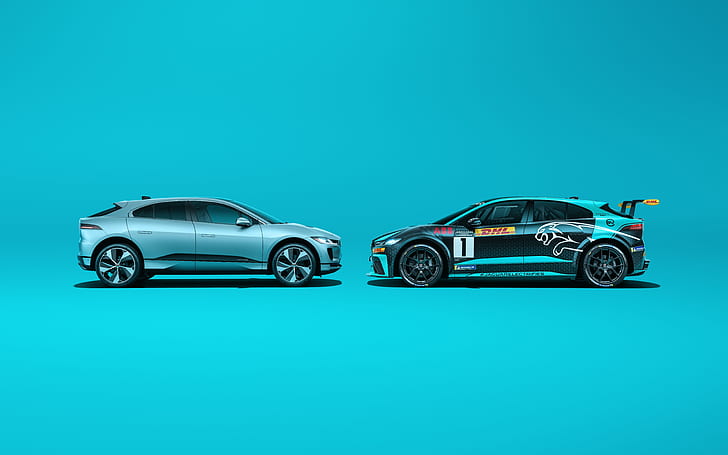 Jaguar, electric crossover, Jaguar I-Pace eTrophy, Jaguar I-Pace, electric SUV, from race to road, Jaguar Ay Pace, HD wallpaper