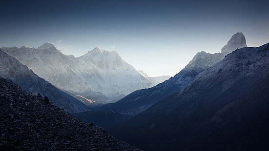 pico de la montaña, montañas, Himalaya, Lhotse, Ama Dablam, Nuptse, Peak 38, Fondo de pantalla HD HD wallpaper