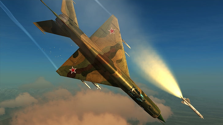 Caças a jato, Mikoyan-Gurevich MiG-21, Aviões, Caças a jato, Avião de guerra, HD papel de parede