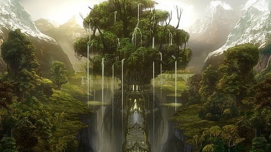 fantasy, life, tree, world, HD wallpaper HD wallpaper