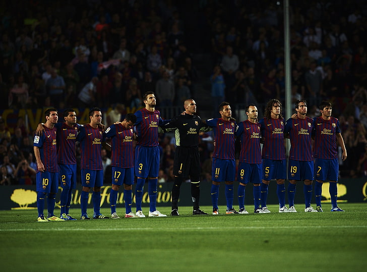 فريق كرة القدم ، قمصان برشلونة لكرة القدم ، الرياضة ، كرة القدم ، كرة القدم ، الفريق، خلفية HD