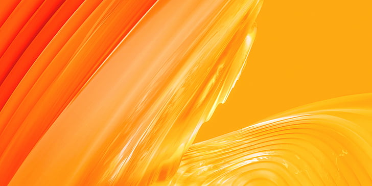 Liquid, Yellow, OnePlus 5T, Stock, HD, 4K, HD wallpaper
