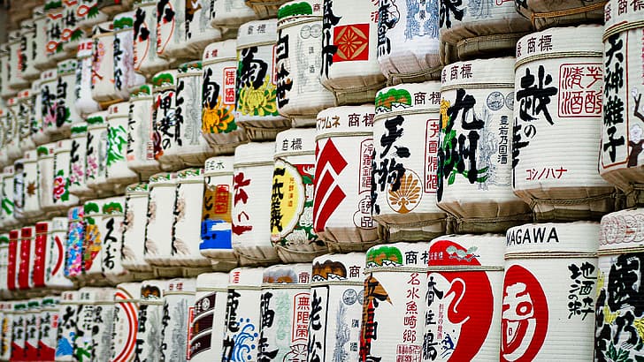 Japan, sake, shrine, Meiji Jingu, meiji, Tokyo, HD wallpaper