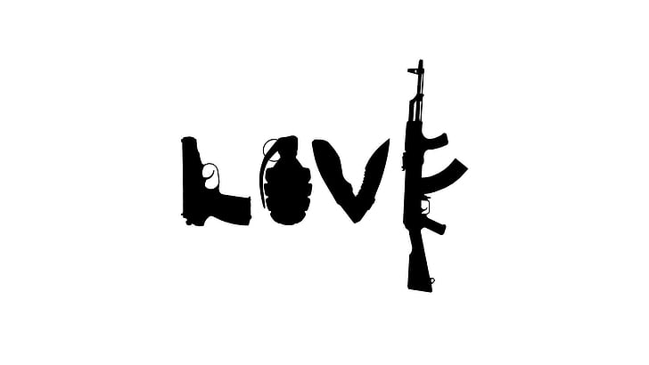 Makarov, granata, coltello a serramanico, ak 47, ak 74, akm, rumeno, amore, pistola, Sfondo HD