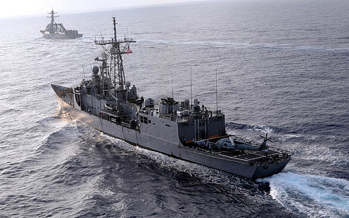 nave da guerra, fregate, marina, USS Thach, Oliver Hazard classe Fregata Perry, militare, nave, veicolo, Sfondo HD HD wallpaper