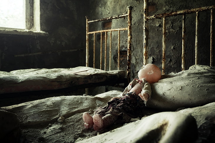 abandoned, puppets, ruin, ruins, HD wallpaper