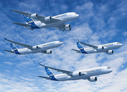 samolot, airbus, samolot, samolot pasażerski, samolot, samolot, pojazd, Tapety HD HD wallpaper
