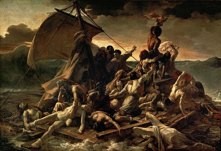 floden av Medusa, målning, oljemålning, Theodore Gericault, HD tapet