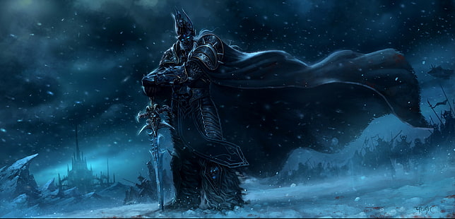 Arthas, World of Warcraft, karya seni, Lich King, World of Warcraft: Wrath of the Lich King, Wallpaper HD HD wallpaper