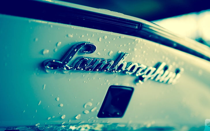 Emblème Lamborghini, voiture, filtre, Fond d'écran HD