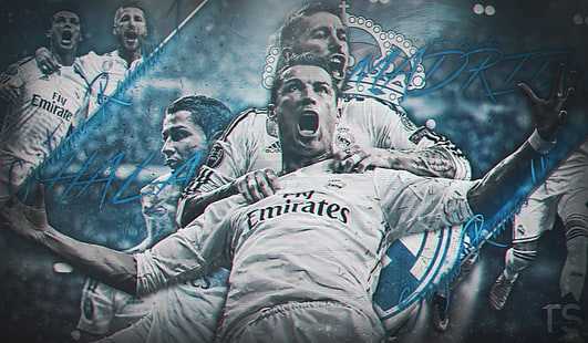 Серхио Рамос, Реал Мадрид, Криштиану Роналду, HD обои HD wallpaper