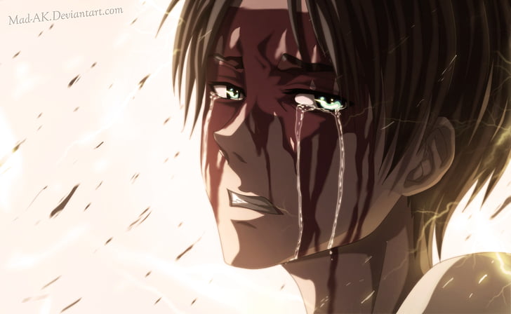 Anime, Attack On Titan, Eren Yeager, HD tapet