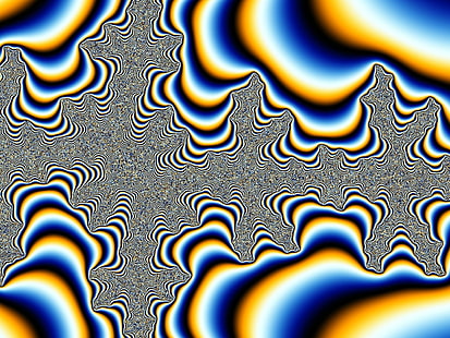 white and black optical illusion wallpaper, fractal, psychedelic, digital art, HD wallpaper HD wallpaper