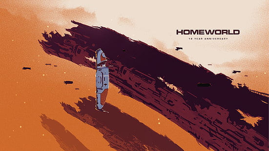 Homeworld, ciencia ficción, nave espacial, juego de computadora, Fondo de pantalla HD HD wallpaper