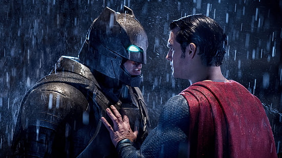 Illustration de Superman et Batman, Batman v Superman: Aube de la justice, Batman, Superman, Gotham City, métropole, Fond d'écran HD HD wallpaper
