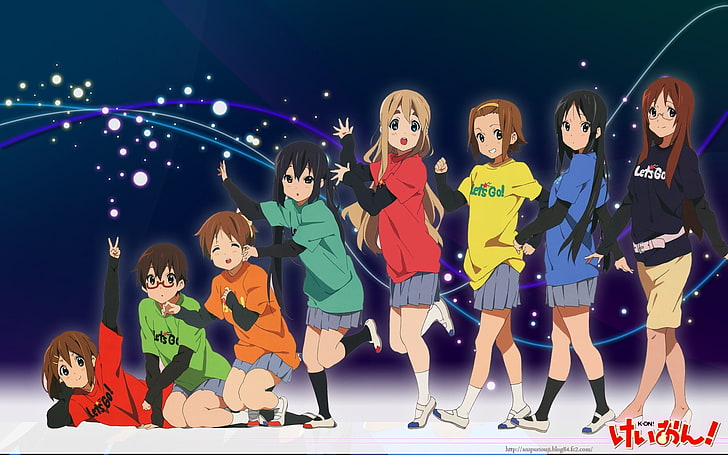 K-ON!, Hirasawa Yui, Hirasawa Ui, Manabe Nodoka, Kotobuki Tsumugi, Tainaka Ritsu, Akiyama Mio, Nakano Azusa, Sawako Yamanaka, HD wallpaper