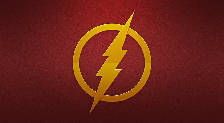 flash logo, Flash, DC Comics, The Flash, superhero, HD wallpaper