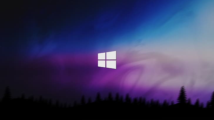 Windows 10, abstract, landscape, HD wallpaper