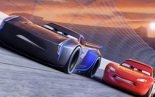Jackson Storm, Lightning McQueen, Cars 3, Fondo de pantalla HD HD wallpaper