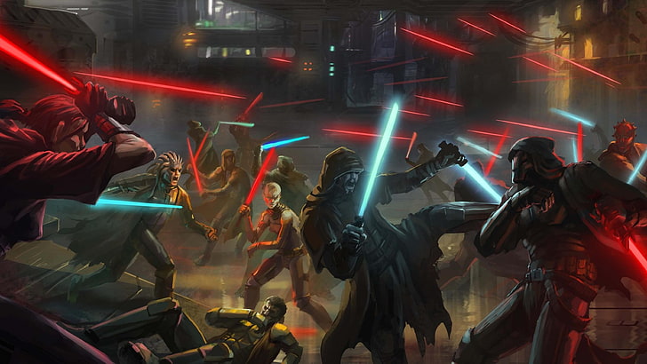 Guerra nas Estrelas, Jedi, Sith, Guerra nas Estrelas: Cavaleiros da República Velha, HD papel de parede