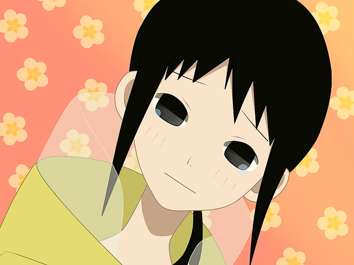 black haired girl character illustration, farewell bleak sensei, kaga ai, girl, brunette, blank stare, HD wallpaper