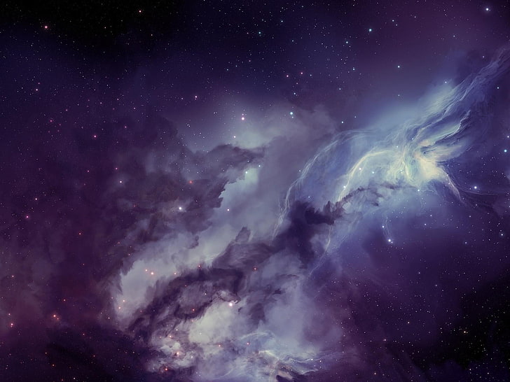 سديم المجرة ضبابية النجوم - تصوير فضاء عالي الدقة .. ، غيوم الفضاء التوضيح، خلفية HD