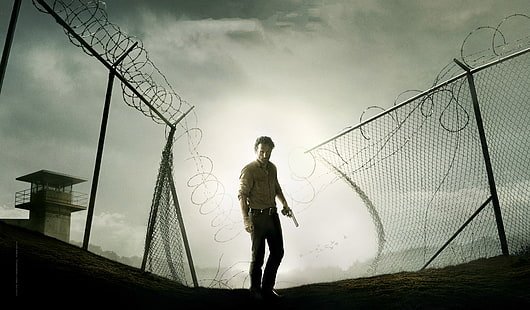 خلفية ريك غرايمز The Walking Dead ، The Walking Dead ، ريك غرايمز ، أندرو لينكولن، خلفية HD HD wallpaper