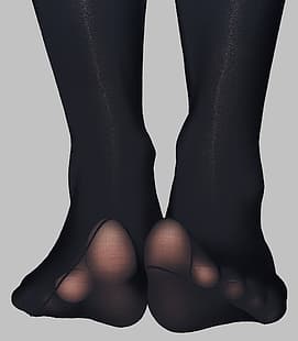  anime, feet, pantyhose, black stockings, HD wallpaper HD wallpaper