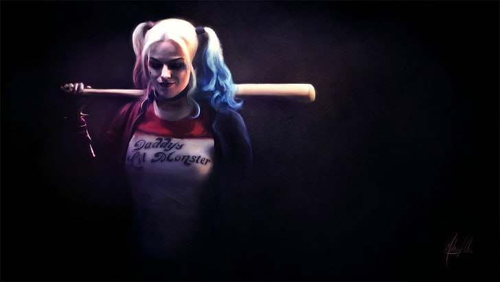 Margot Robbie como Harley Quinn, Filme, Esquadrão Suicida, Harley Quinn, Margot Robbie, HD papel de parede