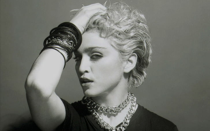 Madonna, catena, braccialetto, capelli, guarda, Sfondo HD