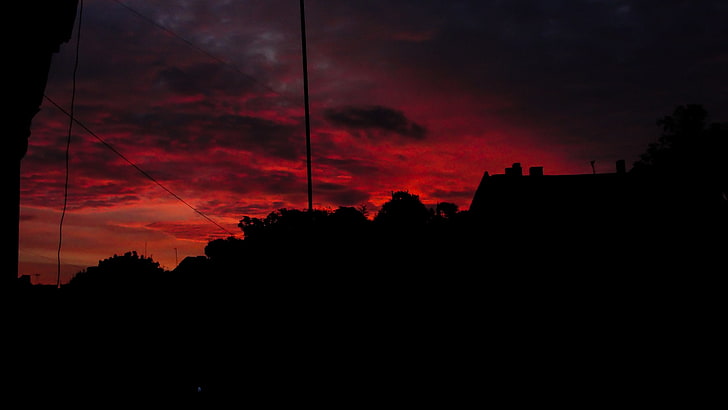 Wolken, Sonnenuntergang, Silhouette, HD-Hintergrundbild
