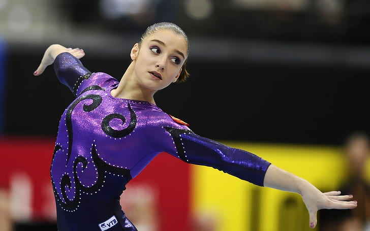 Aliya Mustafina Olympiaturnerin, russische Turnerin, Sportlerin, Mädchen, HD-Hintergrundbild