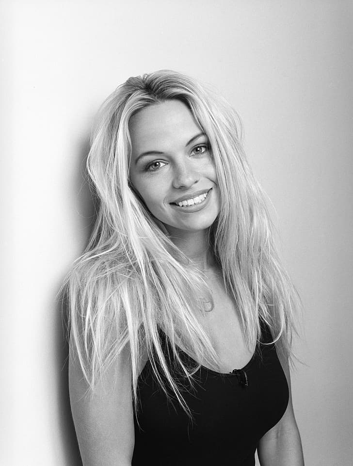 Pamela Anderson, skådespelerska, modell, unga kvinnor, blondin, HD tapet, telefon tapet