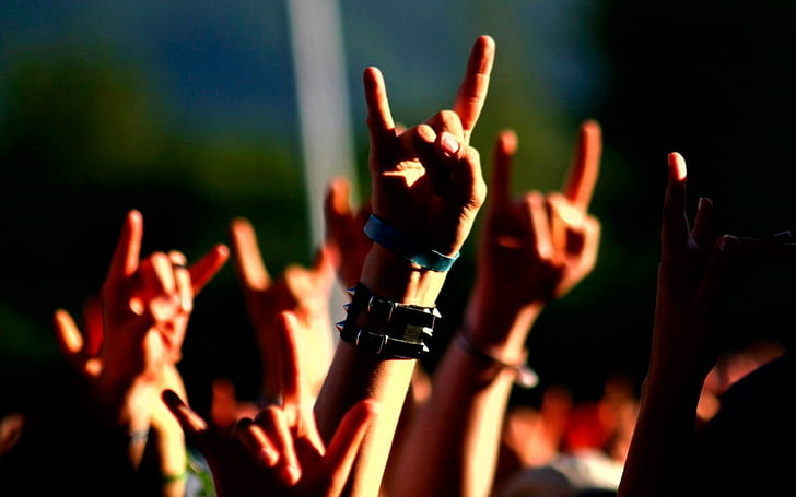 manos, gente, heavy metal, conciertos, Fondo de pantalla HD