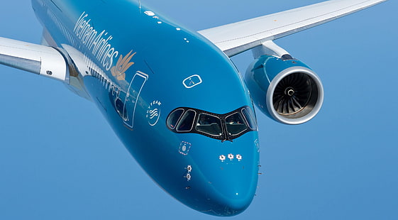 Airbus, Piloto, Airbus A350-900, Cabina, Un avión de pasajeros, Airbus A350 XWB, Vietnam Airlines, Fondo de pantalla HD HD wallpaper