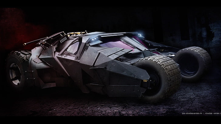 Carta da parati digitale Batmobile, Batman, Batmobile, Batman Begins, film, veicolo, Sfondo HD