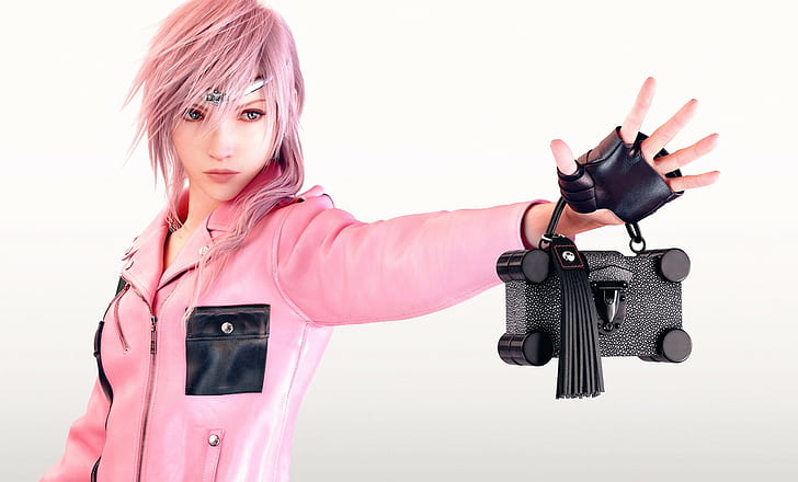 عمل فني نسائي louis vuitton يجعل lightning xiii pink lightning تعود إلى Final Fantasy xiii، خلفية HD