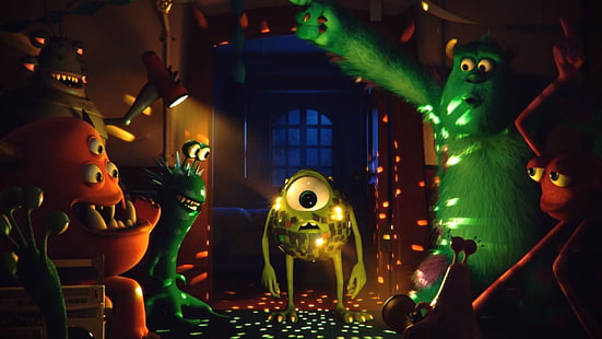 Kadr z filmu Monster Incorporated, Monsters, Inc., stworzenie, Tapety HD HD wallpaper